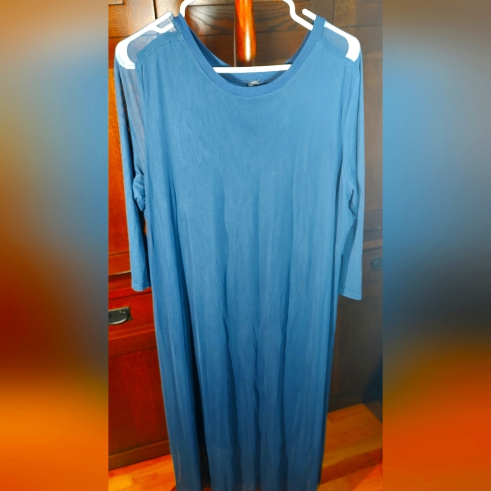 Wispy Romantic Navy Blue Dress
